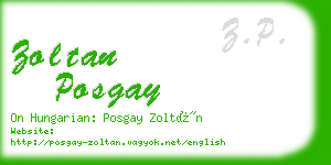 zoltan posgay business card